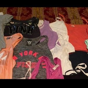 Lot of VS PINK, Puma, Amer Eagle & various tanks